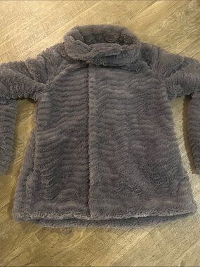 Patagonia Plush Faux-Fur Puffer Jacket - Gray